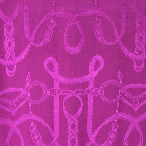 St. Gillian Pleated Fuchsia Pink Silk and Velvet 30s Inspired Vintage 80s  S M - Picture 11 of 14